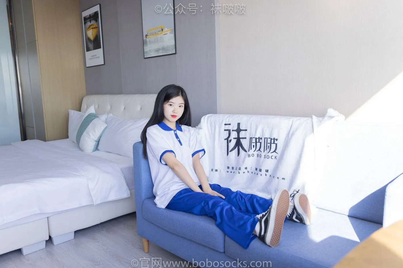[BoBoSocks袜啵啵]NO.039 小奶熊-校服、vans帆布鞋、短白棉袜、裸足 [154P]插图6